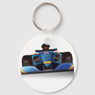 Llavero Coche de carreras azul