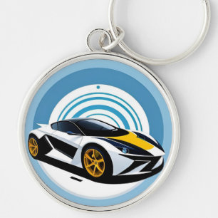 Llavero Coche de carreras con diseño dinámico