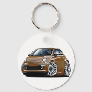 Llavero Coche de Fiat 500 Brown