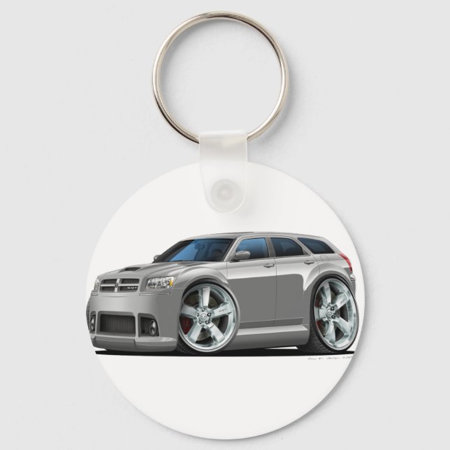 Llavero Coche de plata Dodge Magnum (Anverso)