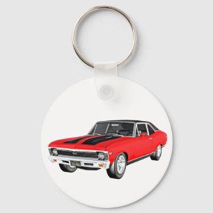 Llavero Coche del músculo de 1968 rojos