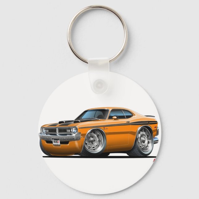 Llavero Coche Dodge Demon Naranja (Anverso)