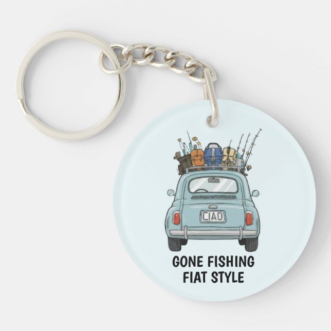 Llavero Coche Fiat de pesca  (Frente)