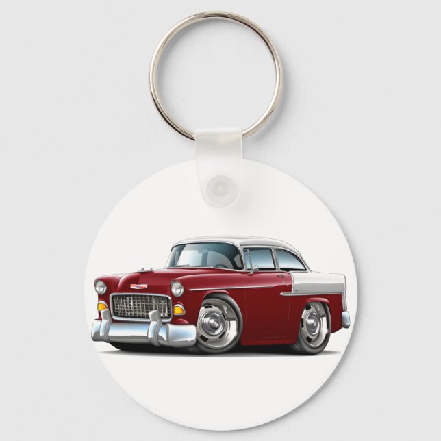 Llavero Coche marrón blanco Chevy Belair 1955 (Anverso)
