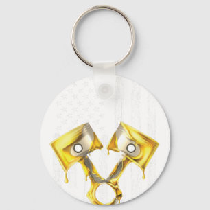 Llavero Coche muscular de pistón de bandera americana 10