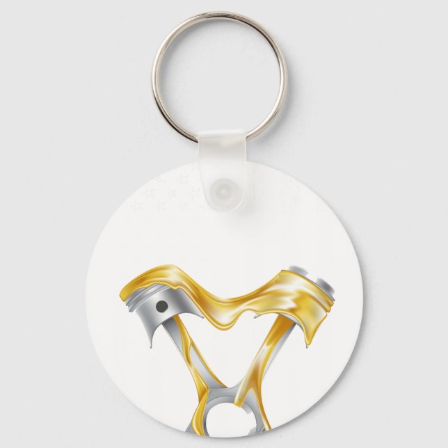 Llavero Coche muscular de pistón de la bandera americana 8 (Anverso)