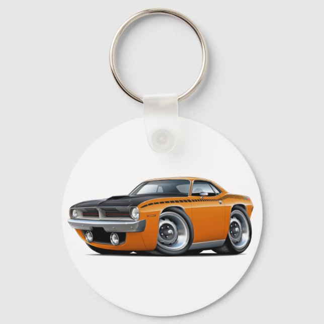 Llavero Coche Naranja Cuda AAR 1970 (Anverso)