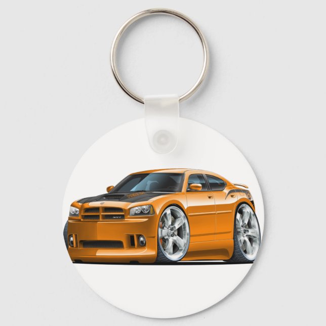 Llavero Coche Naranja Dodge Charger Super Bee (Anverso)