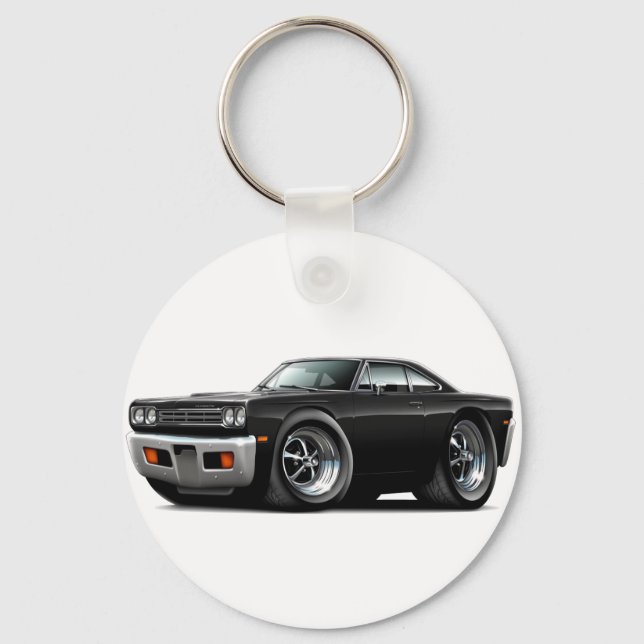 Llavero Coche negro Roadrunner de 1969 (Anverso)