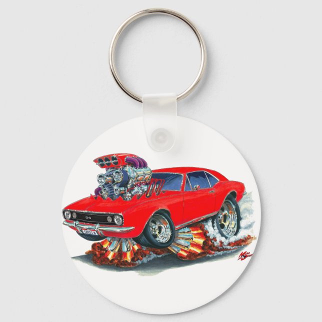 Llavero Coche rojo Camaro SS de 1967 (Anverso)