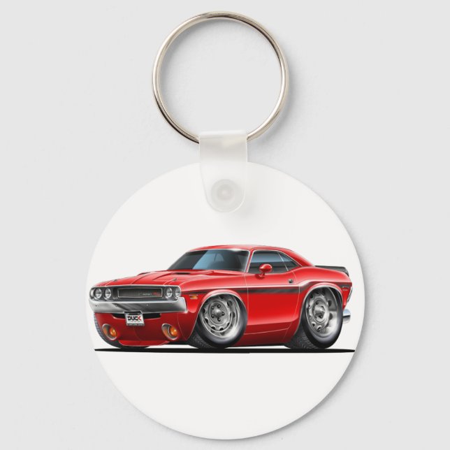 Llavero Coche Rojo Challenger 1970-72 (Anverso)