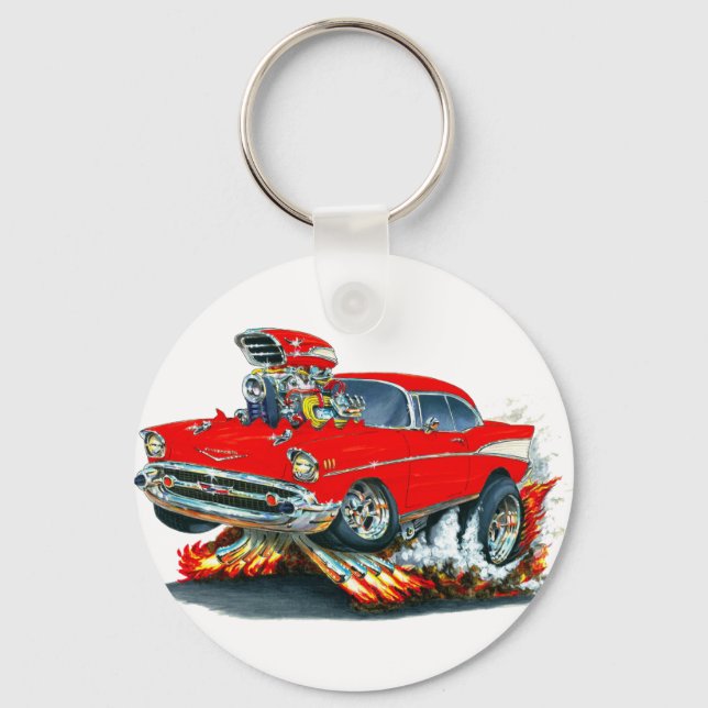 Llavero Coche rojo Chevy Belair 1957 (Anverso)