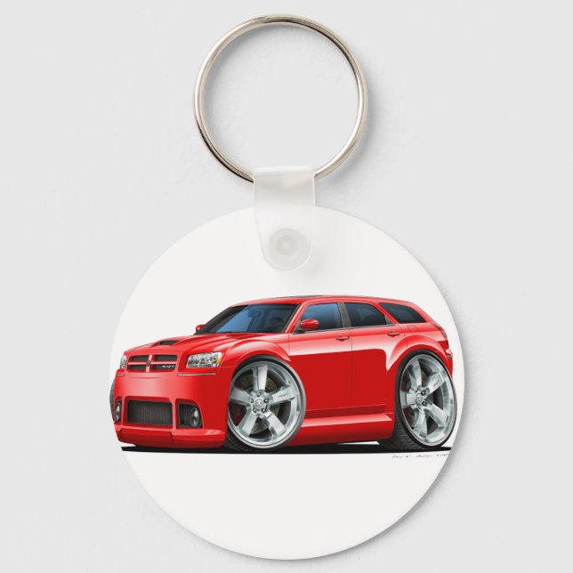 Llavero Coche rojo Dodge Magnum (Anverso)