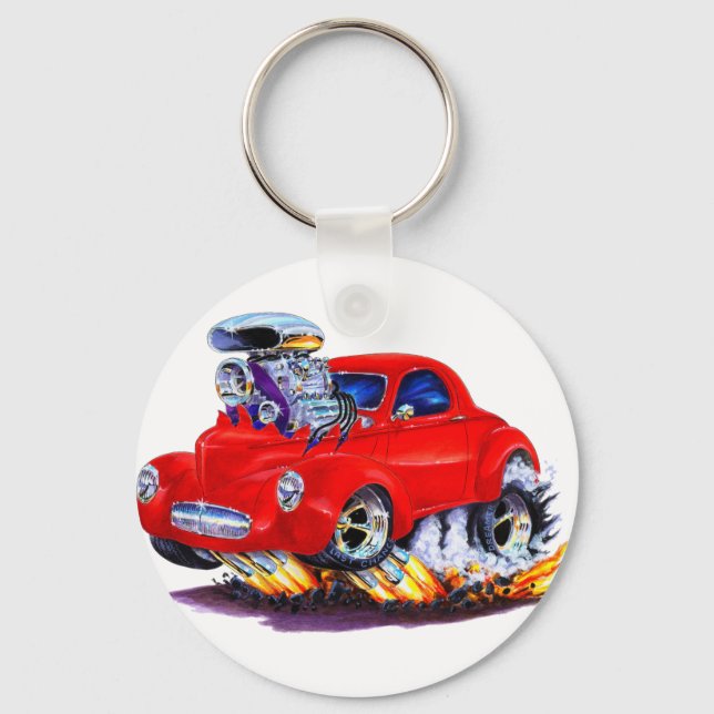 Llavero Coche rojo Willys de 1941 (Anverso)