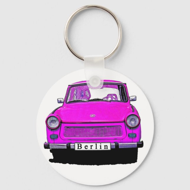 Llavero Coche Trabant Rosa (Anverso)