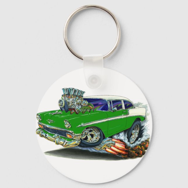 Llavero Coche verde Chevy Belair 1956 (Anverso)