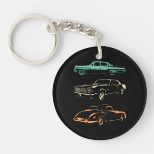 Llavero Coches de época - Retro gráfico de 80 y 90