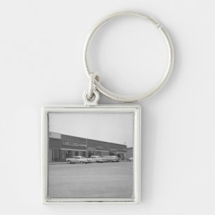 Llavero Coches en el centro comercial que parquea B&W