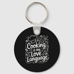 Llavero Cocinar es mi lenguaje del amor, chef culinario y