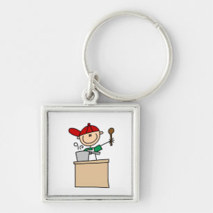 Llavero Cocinero Figura de Palo Masculino