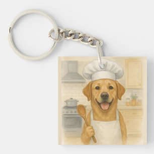 Llavero Cocinero Labrador Retriever Comida Casera Divertid