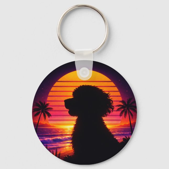 Llavero Cockapoo - Regalo Retro para Amantes de lo (Anverso)