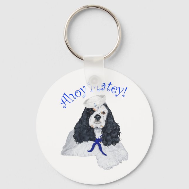 Llavero Cocker Spaniel Americano Marinero (Anverso)