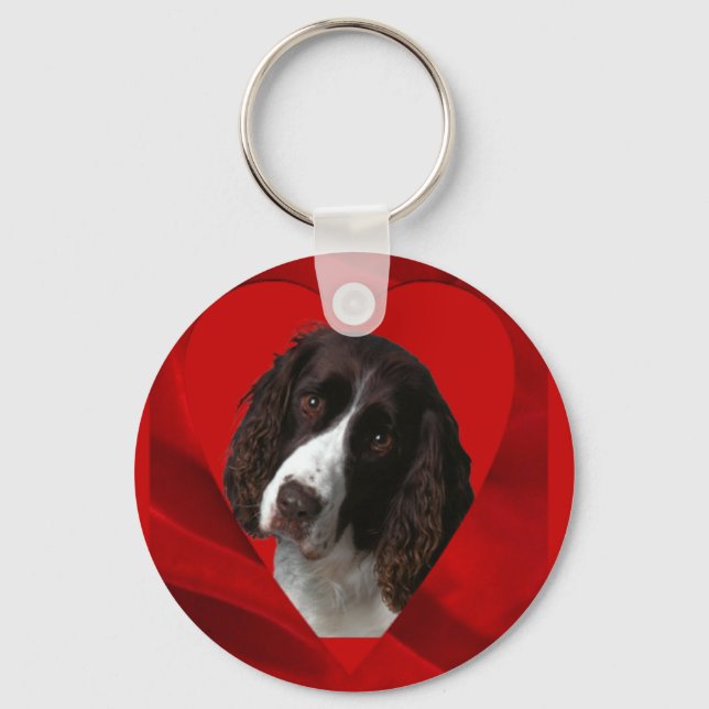 Llavero Cocker Spaniel San Valentín (Anverso)