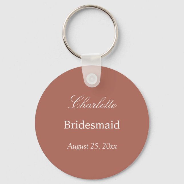 Llavero Cocoa Sienna Bridesmaid Gracias Keychain (Anverso)
