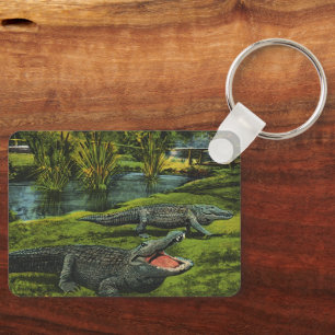 Llavero Cocodrilos Antiguos, Reptiles Vida Marina Animales