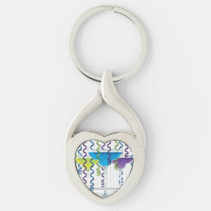 Llavero cóctel brillante y cinta