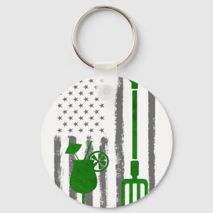 Llavero Cóctel y jardinería  - Bandera estadounidense vint