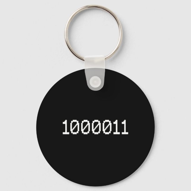 Llavero Código binario 1000011 67 Meme Codificación de com (Anverso)