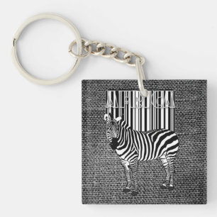 Llavero Código de barras de zebra