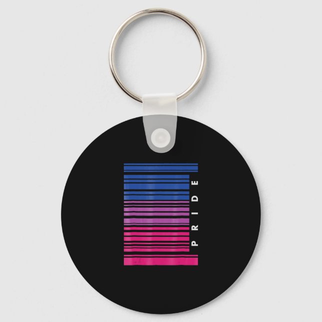 Llavero Código de barras Orgullo Bisexual LGTB Bandera Gay (Anverso)