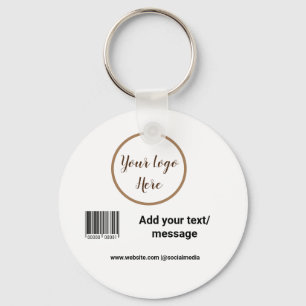 Llavero código de barras personalizado simple agregar su s