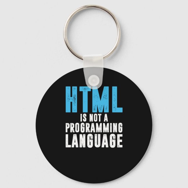 Llavero Código de programación de código de lenguaje HTML  (Anverso)