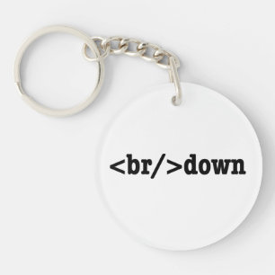 Llavero código HTML de descomposición