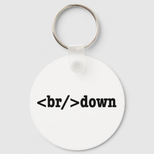 Llavero código HTML de descomposición