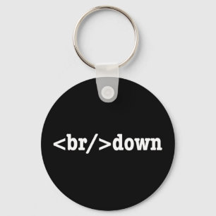 Llavero código HTML de descomposición