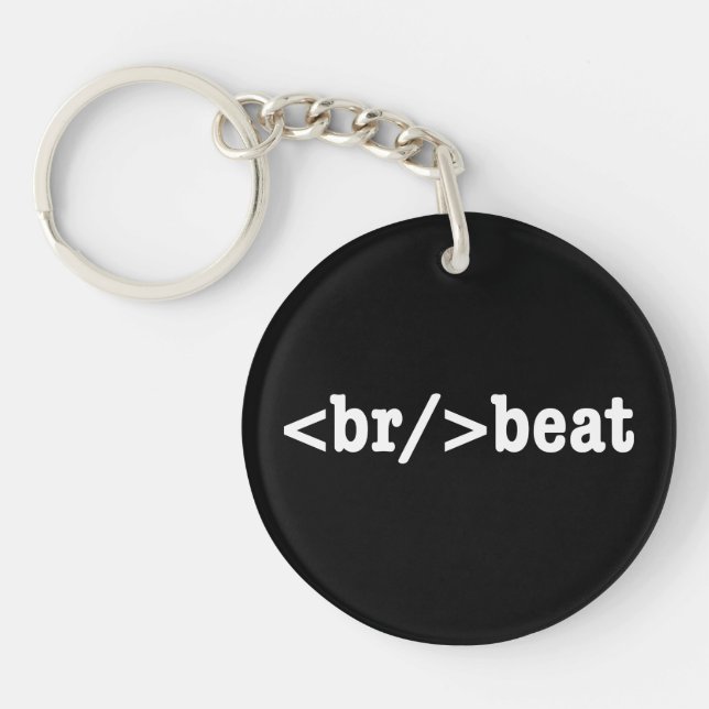 Llavero código HTML de salto (Frente)