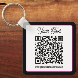 Llavero Código QR con letra cursiva de guión