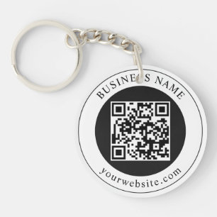 Llavero Código QR con nombre de empresa editable