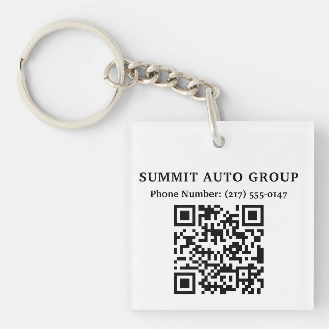 Llavero Código QR Concesionario de Coches o Reparación de  (Frente)