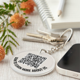 Llavero Código QR de acrílico personalizado Logotipo redon