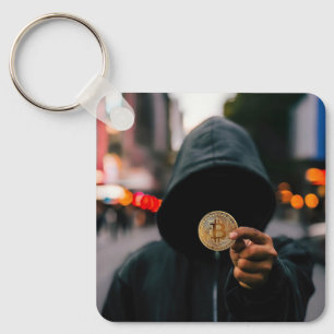 Llavero Código QR de Bitcoin personalizado