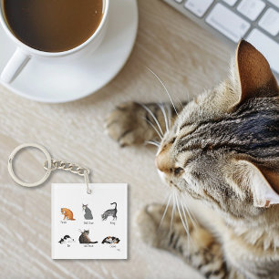Llavero Código QR de comando de gato