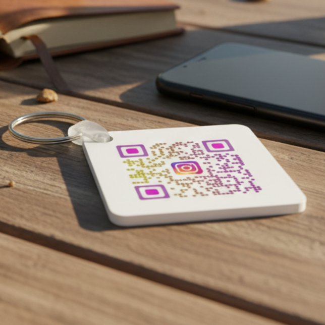 Llavero Código QR de Instagram personalizado (Instagram QR Code Keychain)