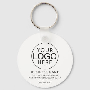 Llavero Código QR de logotipo de negocio moderno personali