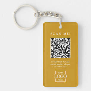 Llavero Código QR de logotipo empresarial de marca persona
